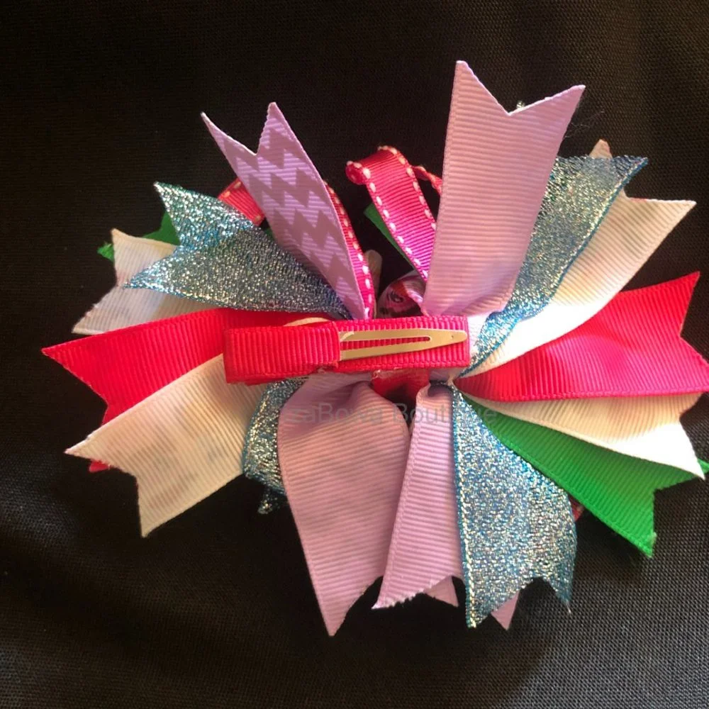 Owls & Presents Boutique Deluxe Bow  HANDCRAFTED    -kids-